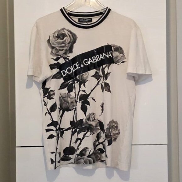 DOLCE & GABBANA Logo Tape Printed T-Shirt -can be UNISEX - Picture 2 of 12